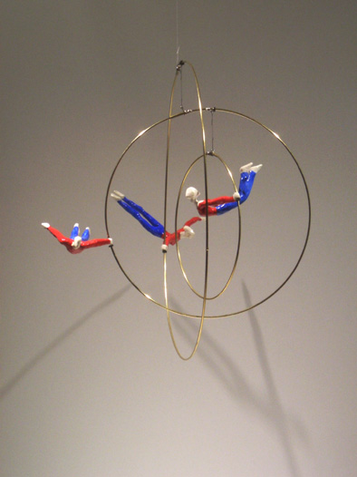 Then Boston Girl was born and grew up, to a mobile of Calder type. Going through the hoop and what is more intresting was shaving each other!